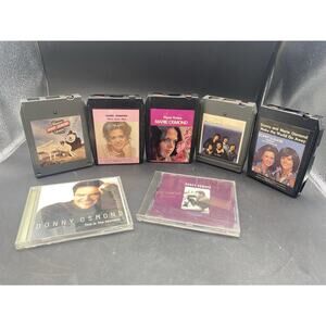 The OSMONDS 8-TRACK TAPES LOT OF 5 ALL MUSIC UNTESTED 2 CD’s Included Read !!